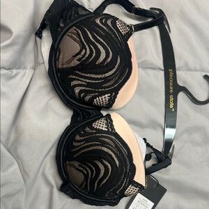 Black and Nude Lace Bra